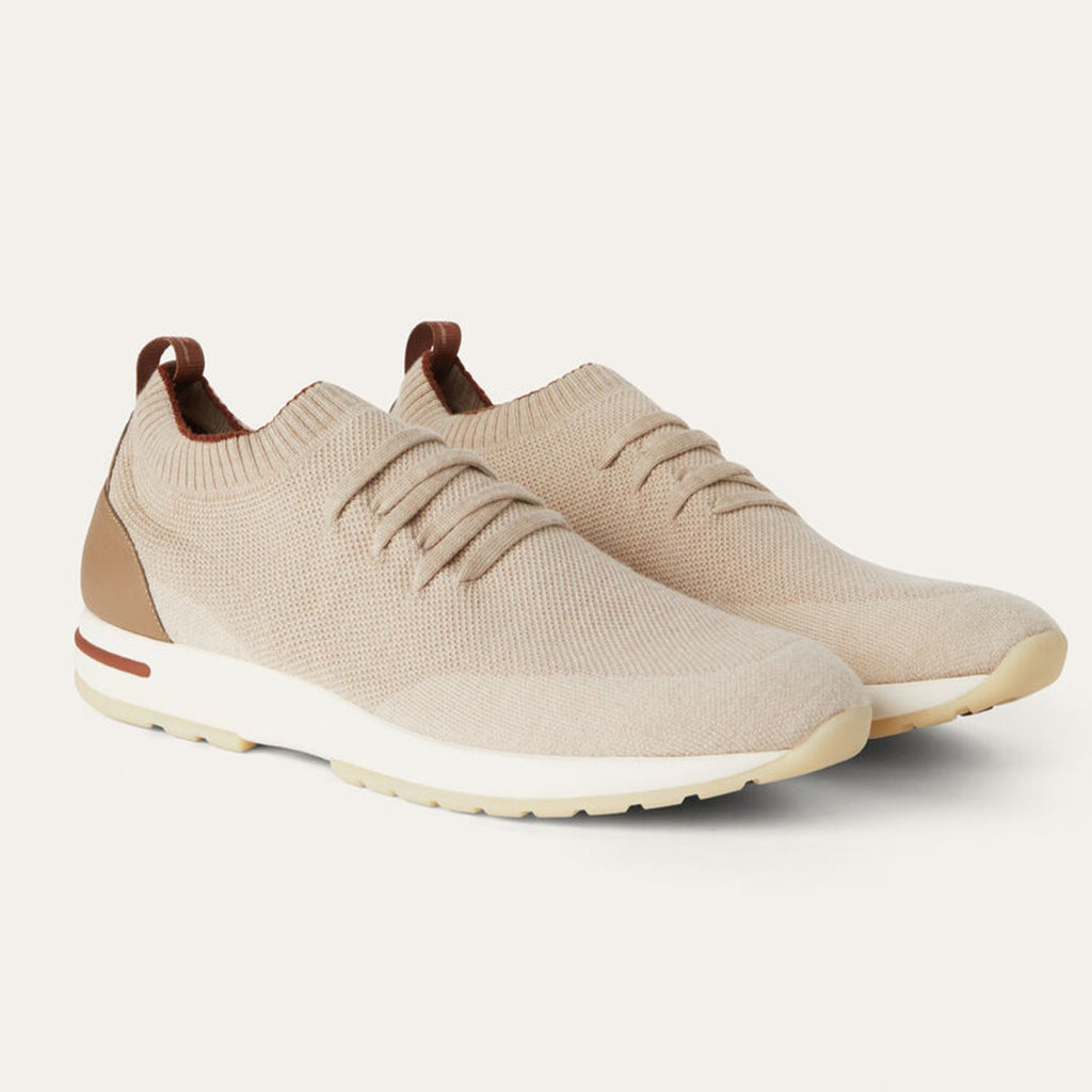 Loro Piana 360 Lp Flexy Walk Men's Autumn/winter Sports Shoes Two-tone Fashion Luxury Knit Comfortable Casual Footwear Ngvp #2435