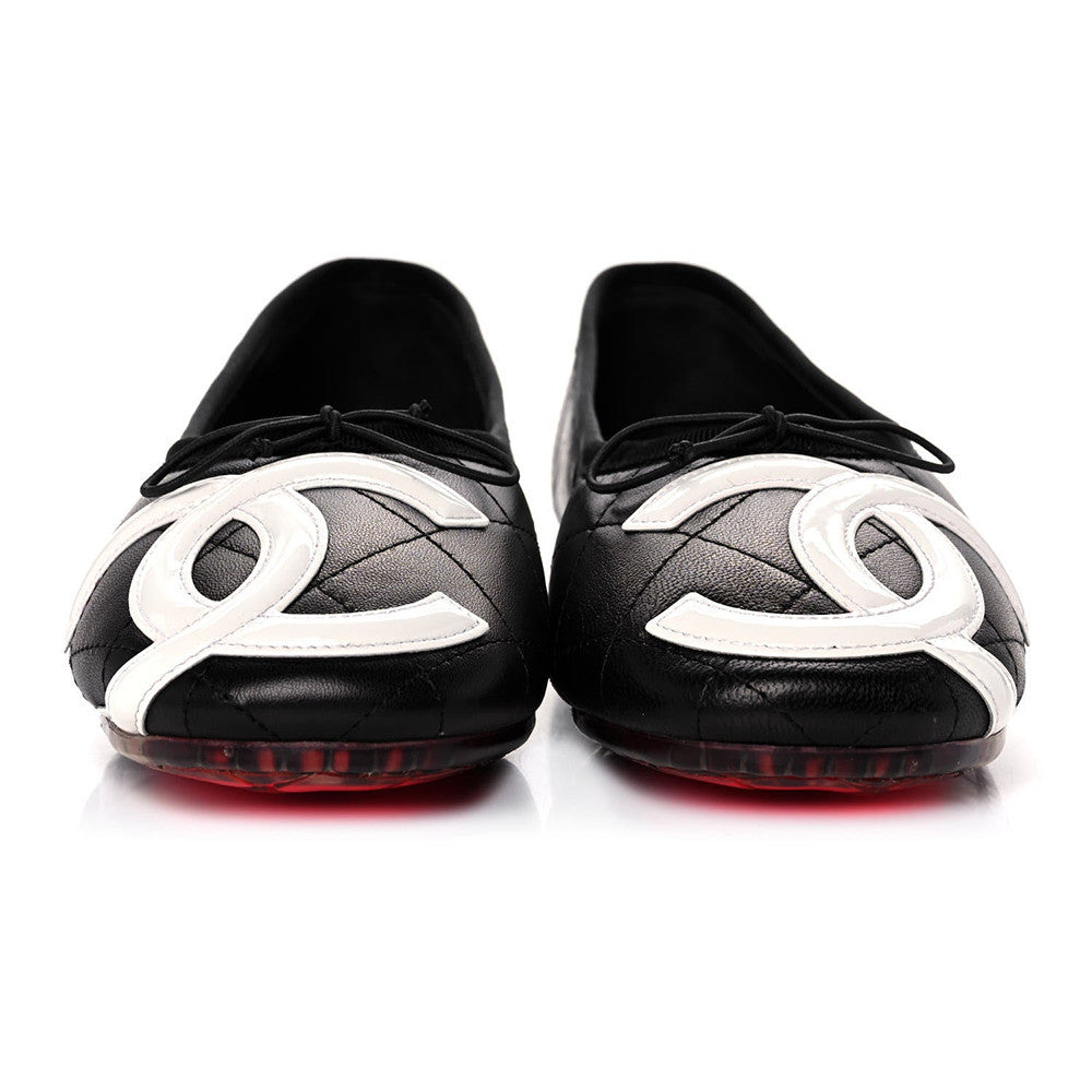 Chanel Lambskin Cambon Quilted Ballerina Flats #310355
