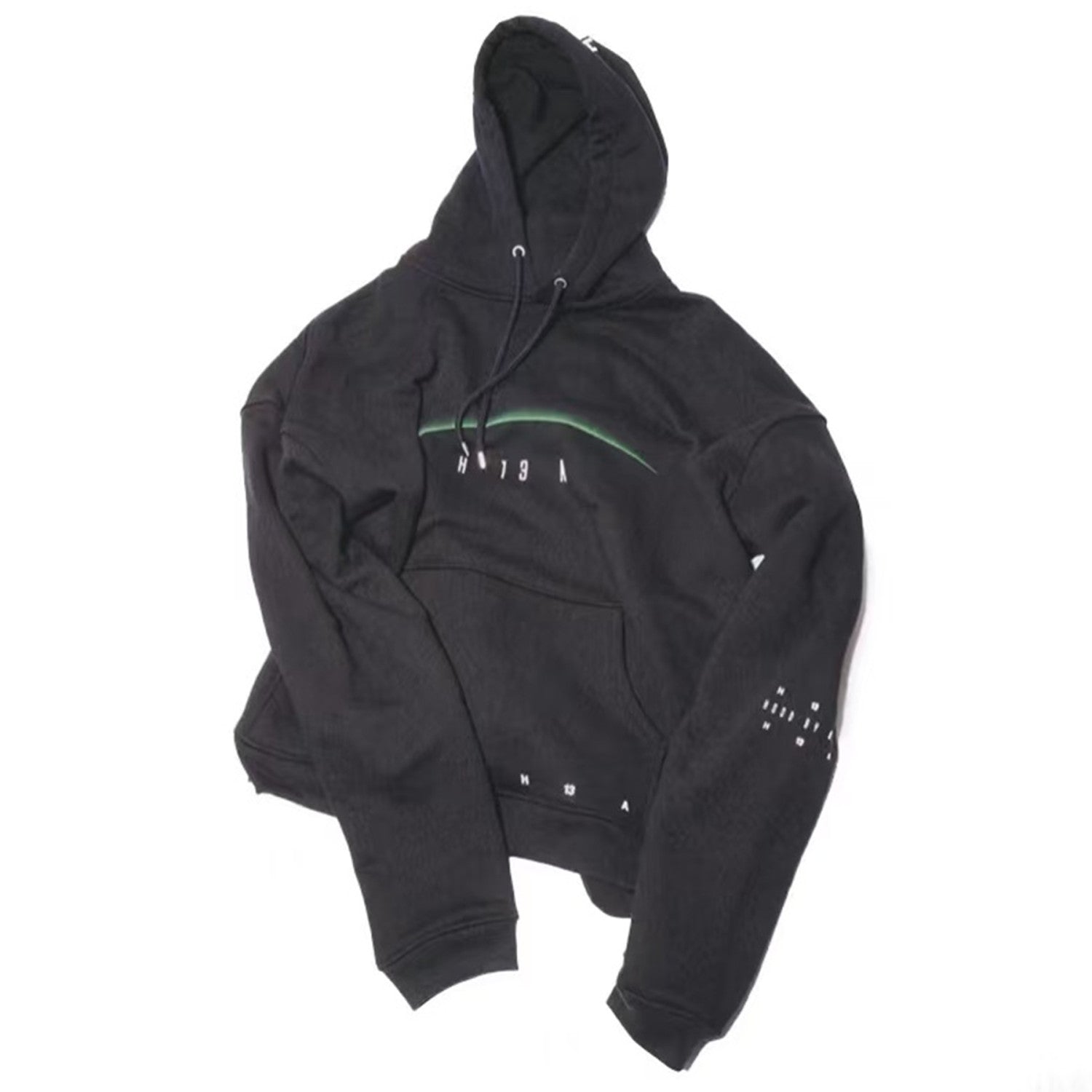 HOOD BY AIR  Men's Fall And Winter Hba Style Deconstructed Reversible Sweatshirt Kanye On The Same Series Vibe Hip-hop Trend High Street Black Sweatshirt Ngvp #2489