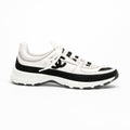 CHANEL Sneakers Calfskin Suede Calfskin White Black #381217