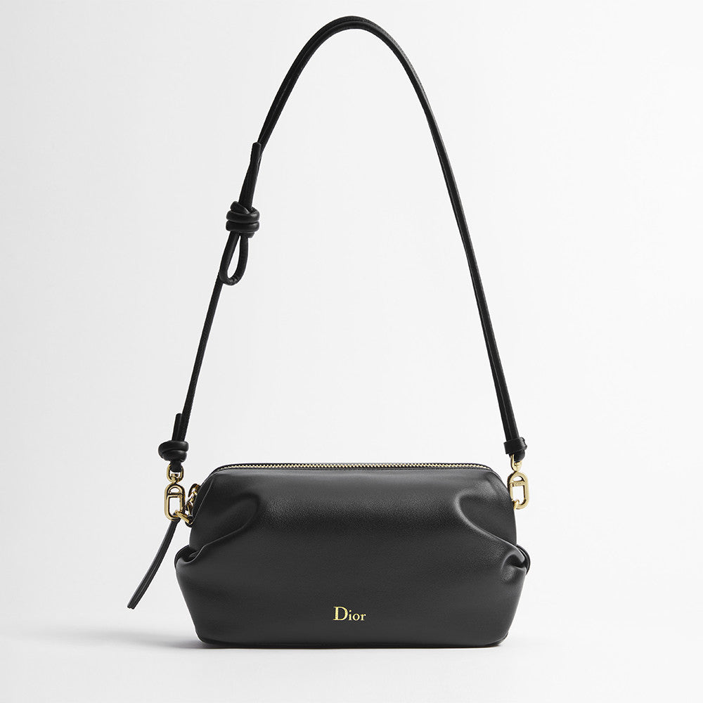DIOR Dior Bow Pouch Black Supple Lambskin #380535
