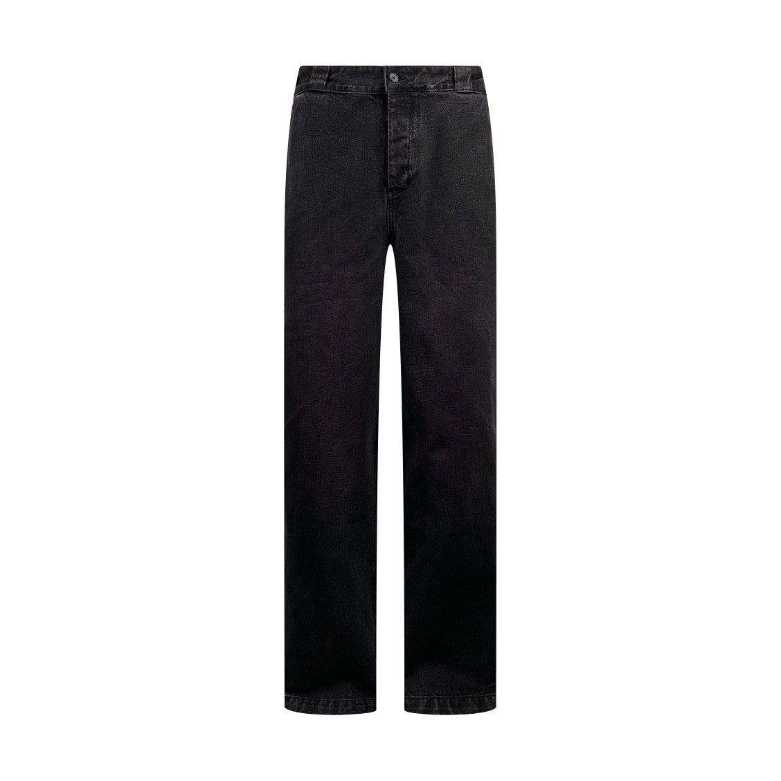 Prada Men's Spring and Autumn Solid Color Mid Waist Button Loose Jeans Pants #74355