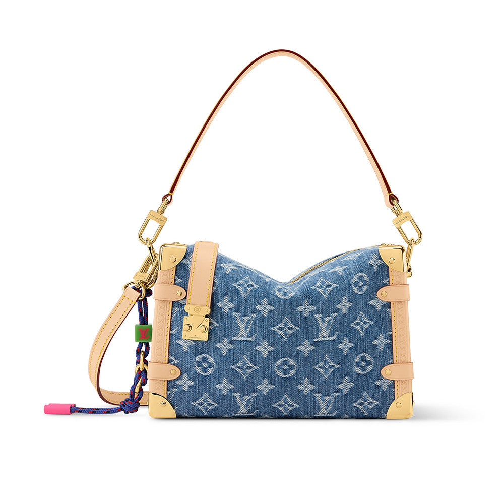 LOUIS VUITTON Baggy Nano Diane Pochette Accessoire Cargo Side Trunk MM Monogram Denim Handbags #381842