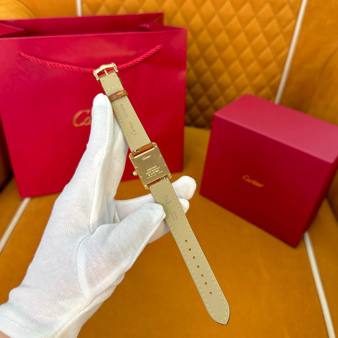 Cartier Tank Series Fashion Strap Watch #21767
