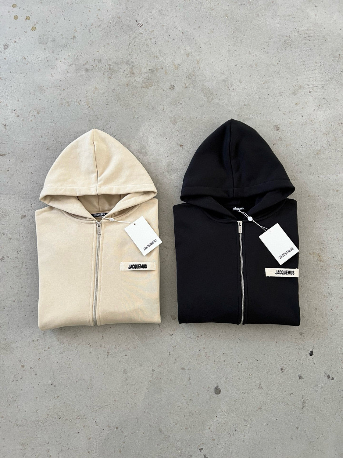 Jacquemus Men's And Women's Spring/fall Fashion Casual Solid Color Hooded Zipper Oversized Sweatshirt Jacket #79531