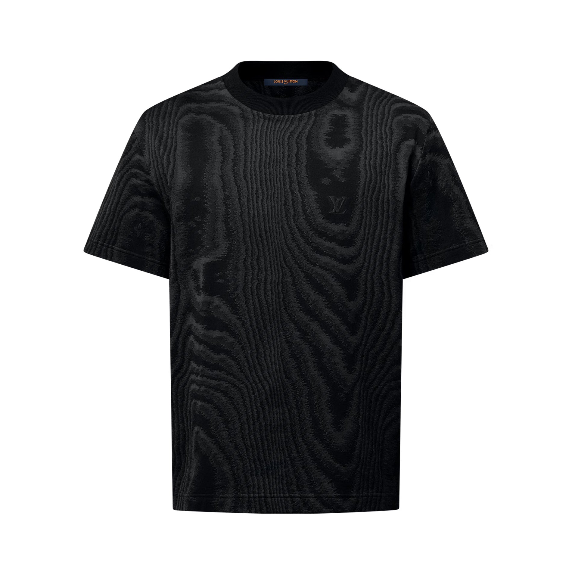 Louis Vuitton Men's Summer Solid Color Wood Grain Print Round Neck Cotton Short Sleeve T-Shirt #77366