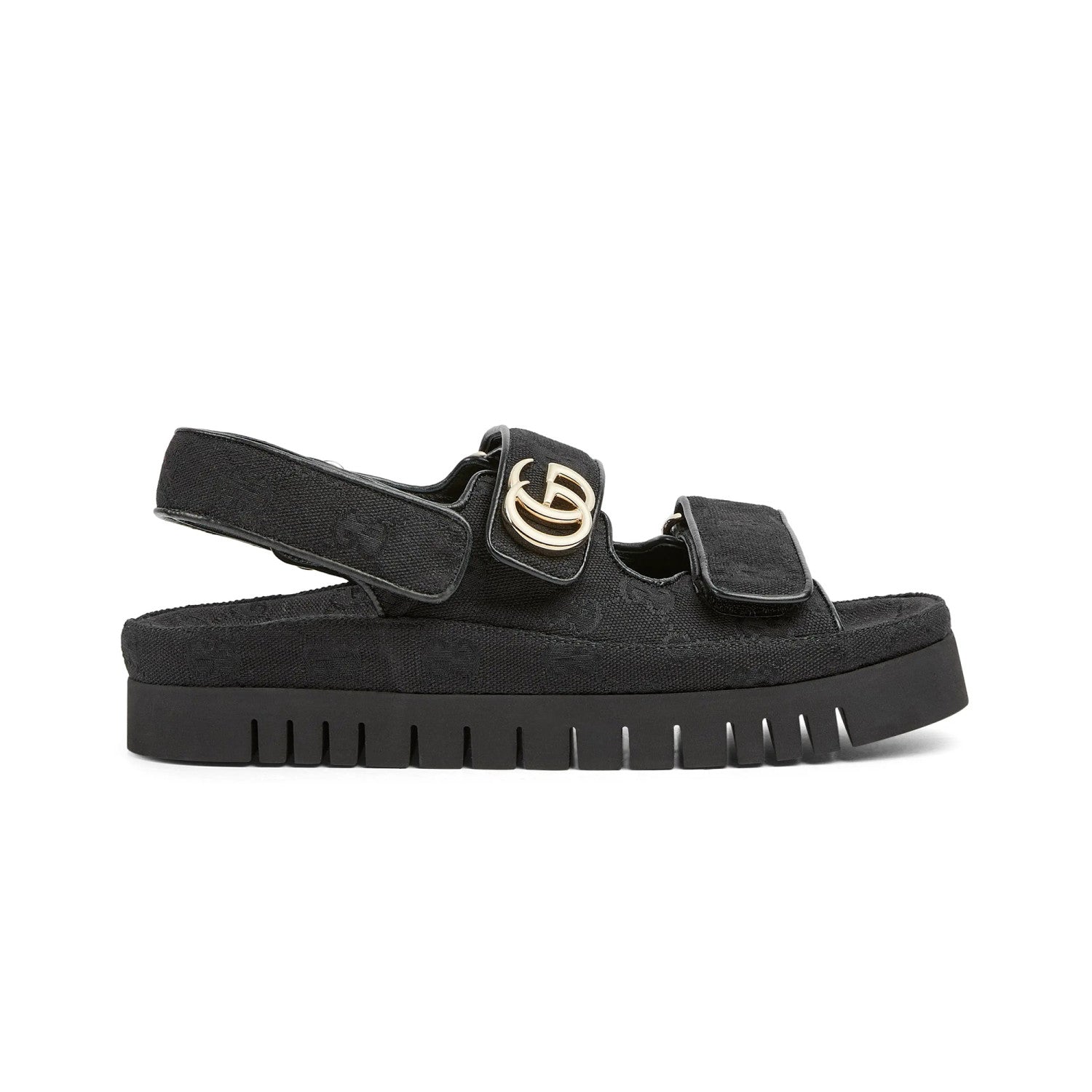 Gucci Women's Summer Solid Color Canvas Round Toe Velcro Sandals Shoes #77322
