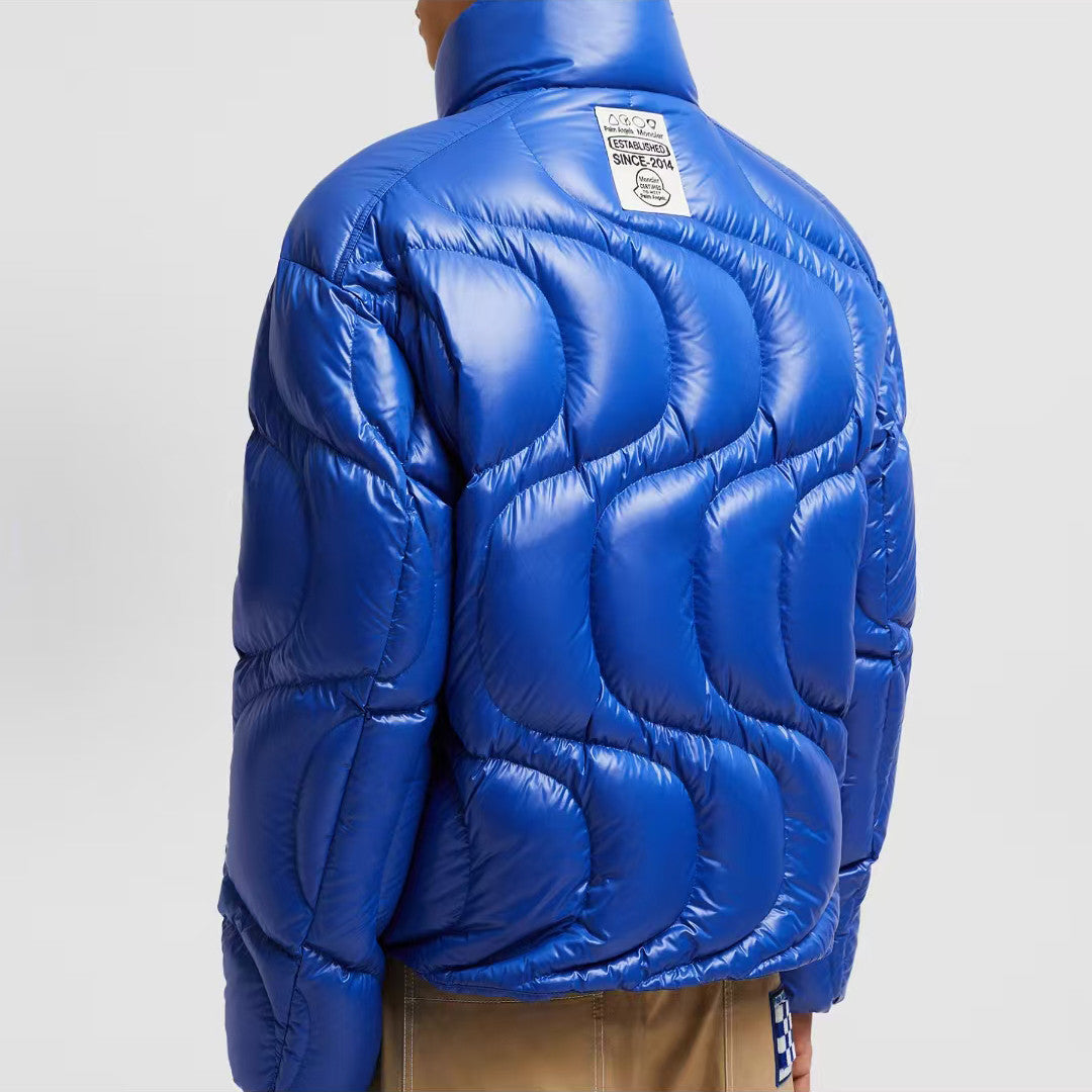 Moncler x Palm Angel  Men's And Women's Winter Fashion Casual Solid Color Zipper Single Button Windproof White Goose Down Jacket Cotton Coat Jacket #79142