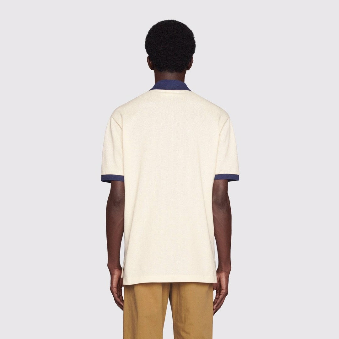 Gucci Men's Summer Decorated Interlocking Double G Label Stretch Cotton Polo Shirt Short Sleeve T-Shirt #99859
