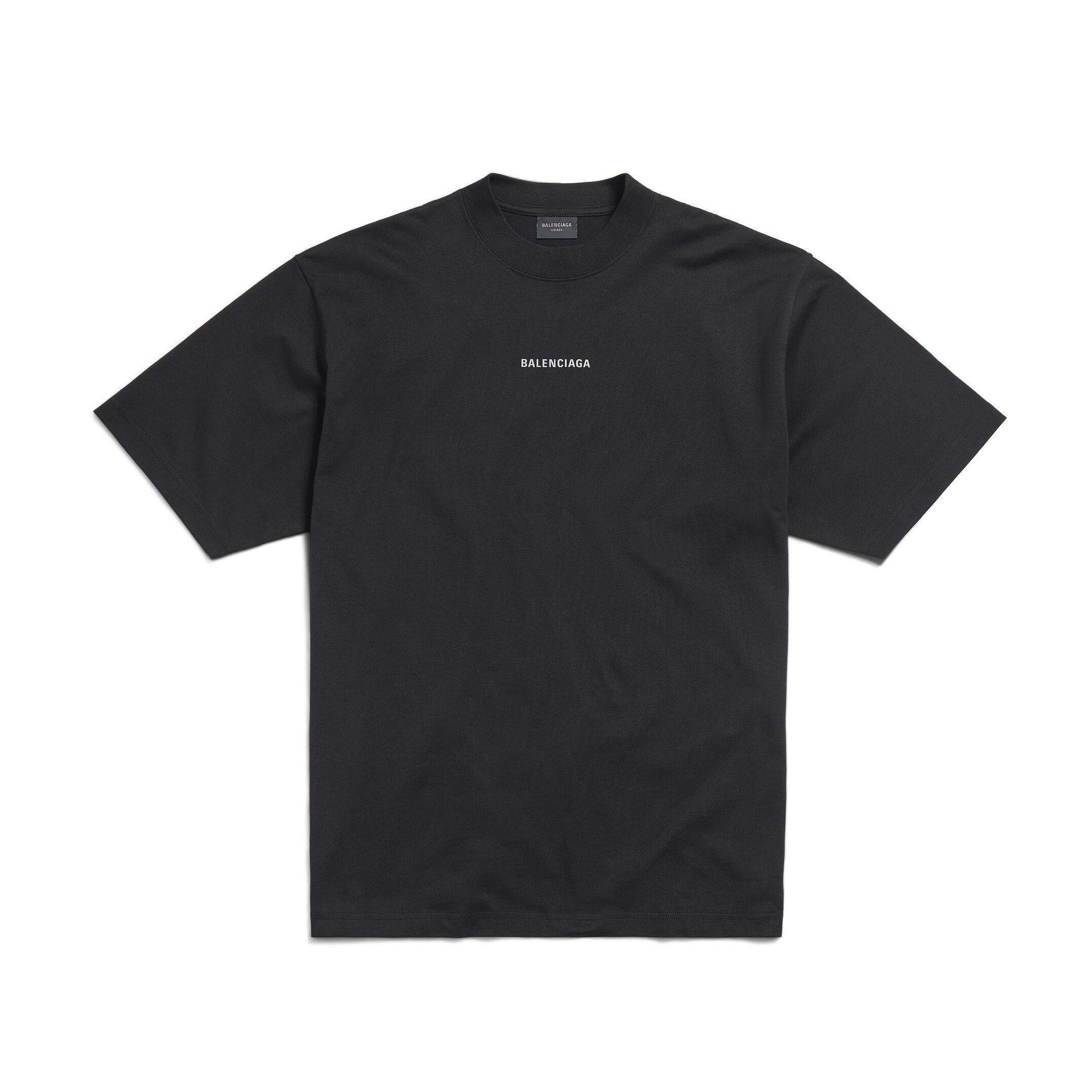 Balenciaga Men's Summer Solid Colour Letter Print Round Neck Cotton Short Sleeve T-Shirt #76722