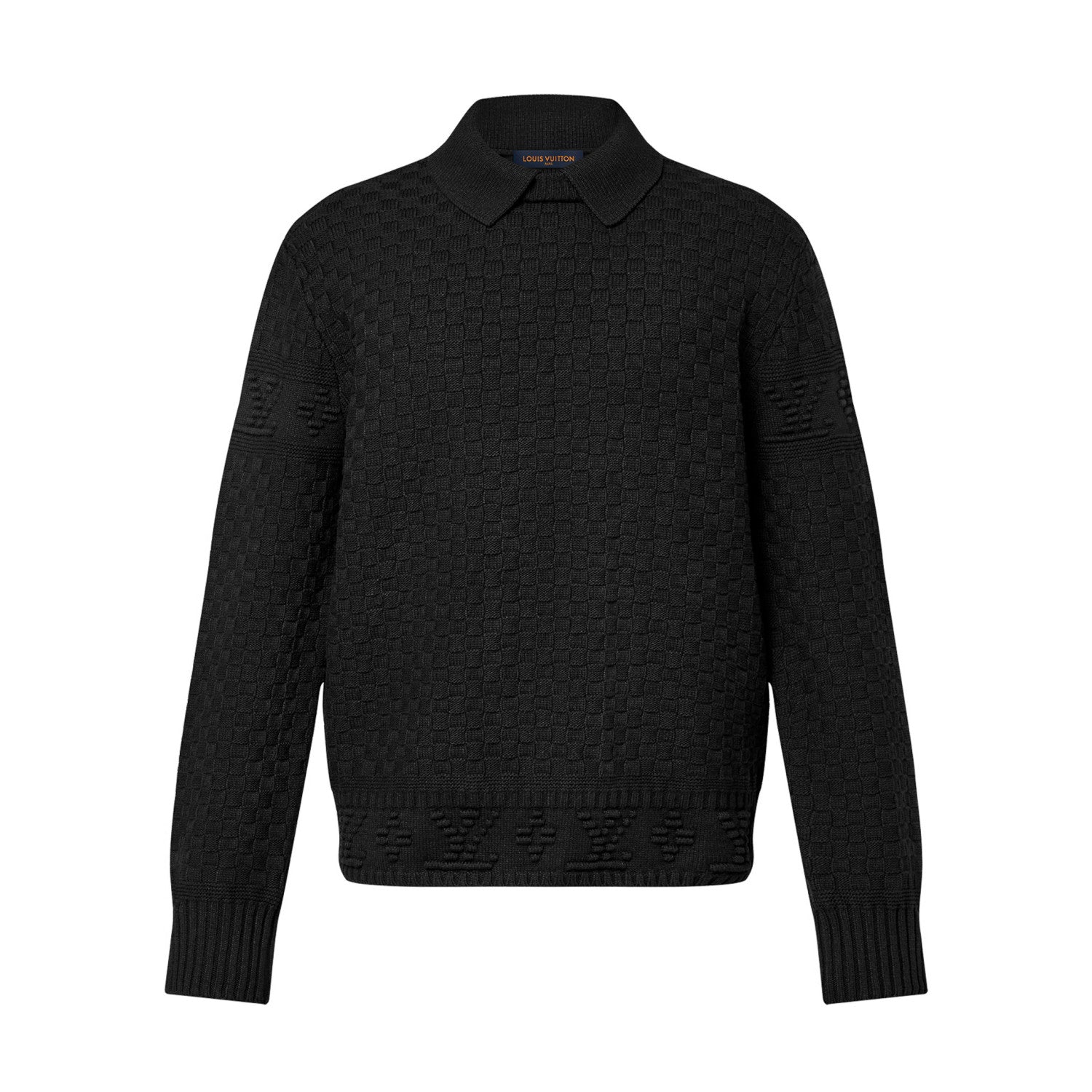 Louis Vuitton Damier Polo Neck Knitted Long Sleeve Pullover Sweater #21884