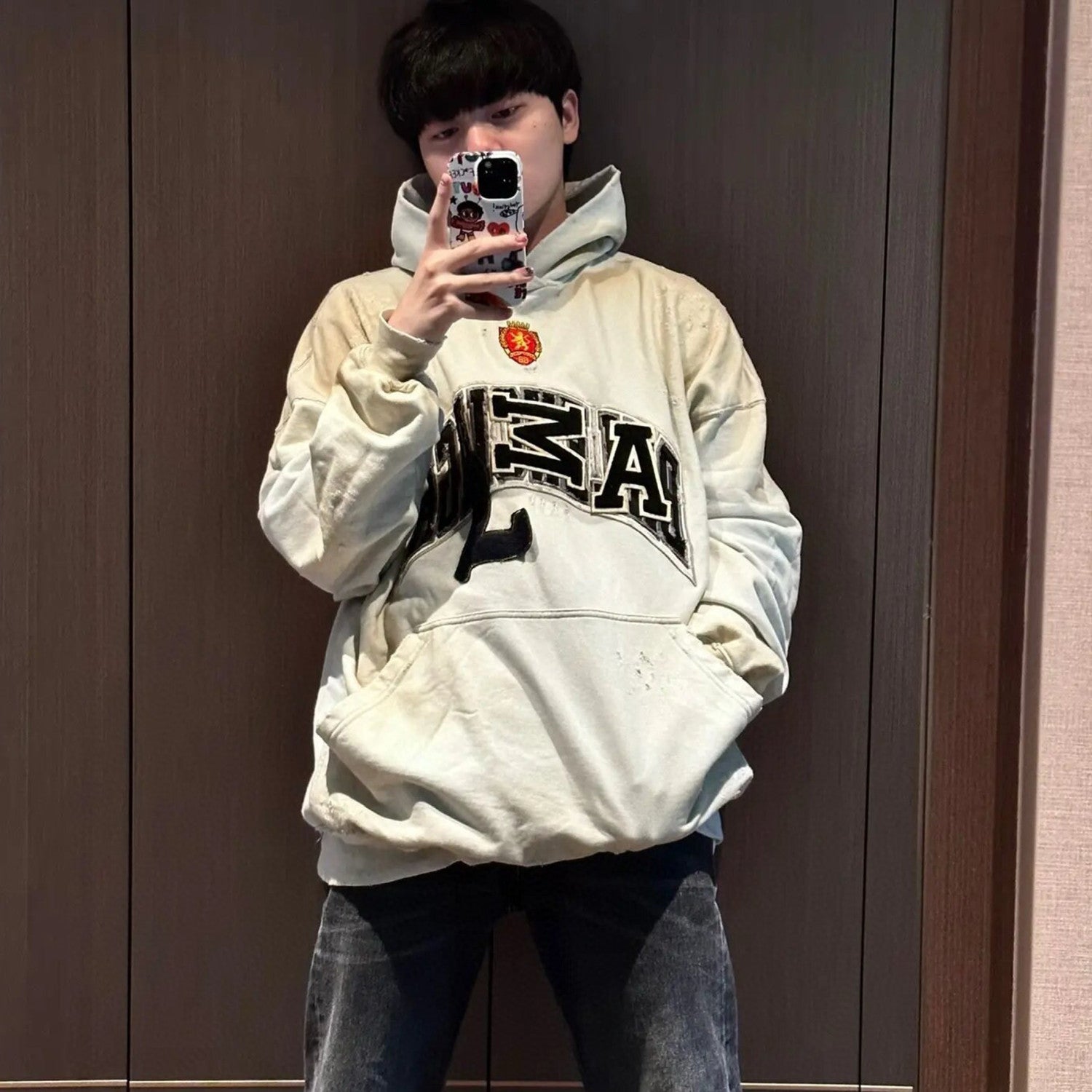 Balenciaga Men's Women's Spring And Autumn Fashion Retro Old Silhouette Washed Solid Color Cotton Casual Hooded Sweater Ngvp #7881