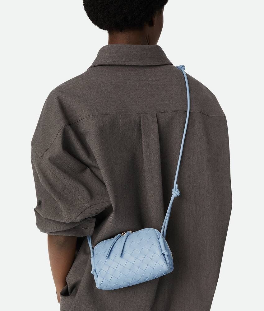 Bottega Veneta Women's Concert Intrecciato Weave Adjustable Tubular Shoulder Strap Sliding Knotted Sheepskin Clutch #332754