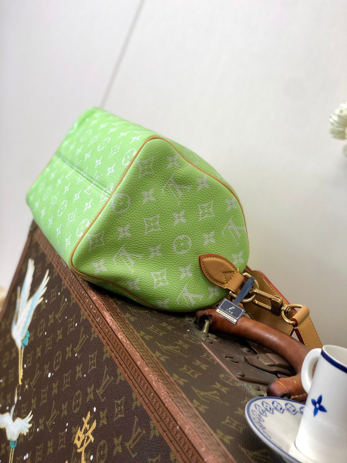 Louis Vuitton Women's Fashion Classic Avocado Green Logo Zipper Closure Leather Shoulder Bag Handbags In Small Medium And Large Sizes Crossbody Bag Bags #78663