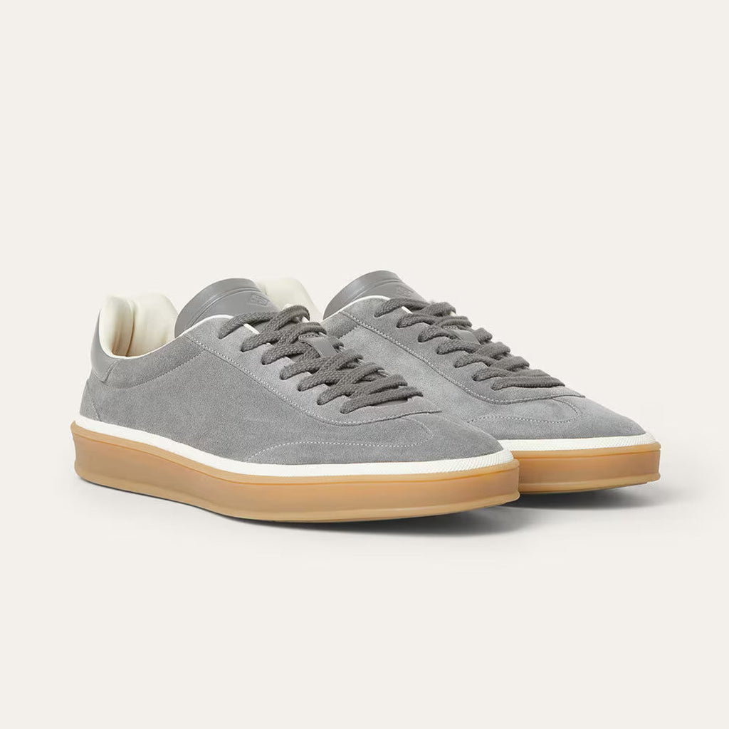 Loro Piana Men's Tennis Walk Dexun Sports Shoes Suede Round Toe Lace-Up Solid Color Four-Season Casual Shoes Low-Top Sneakers Ngvp #315199