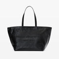 Alexander Wang Women's Punch Tote Laptop Bag - Black Large Capacity Bag with Alphabet Logo Stylish Heat-Pressed Leather Bags #82354A