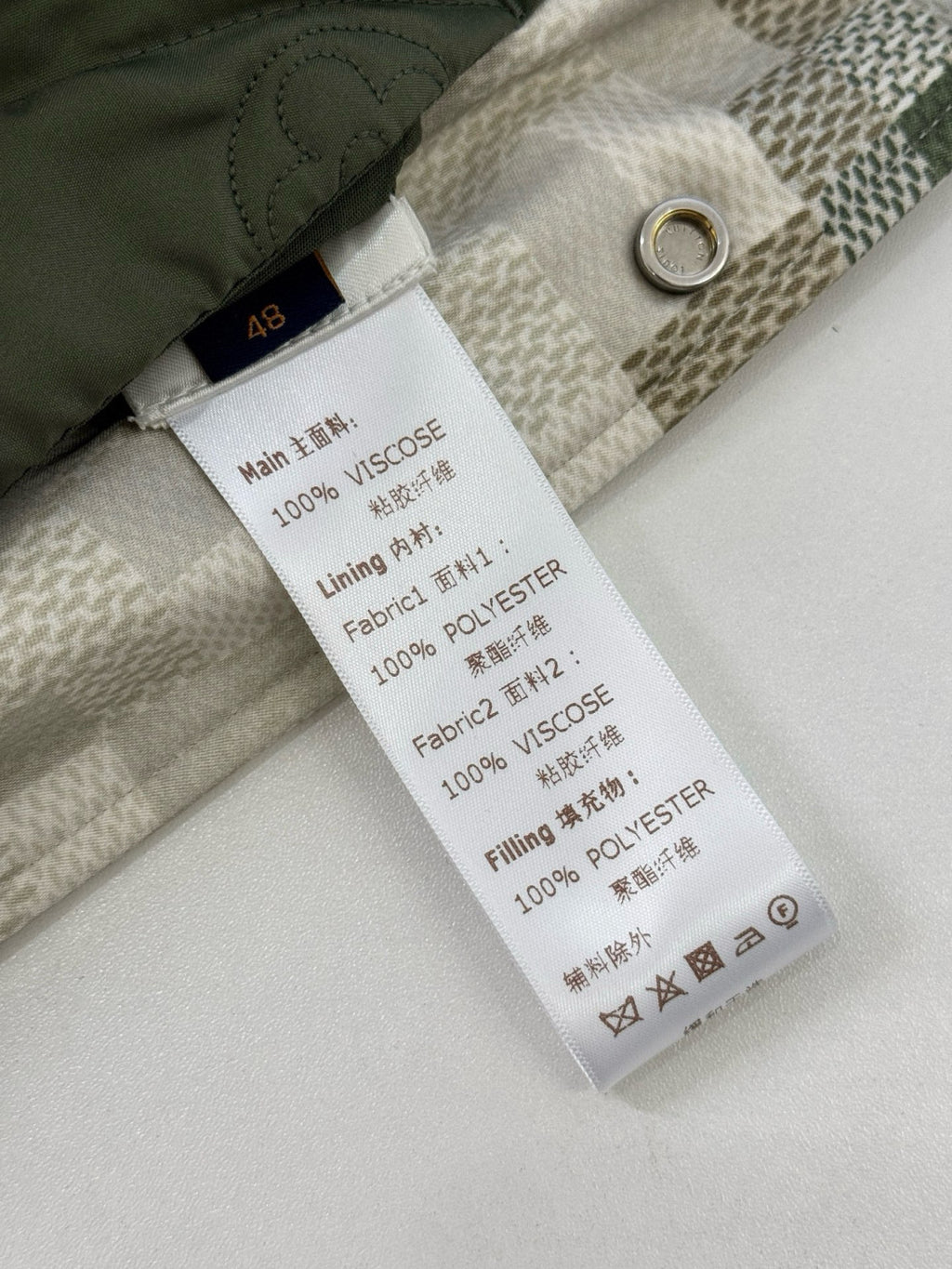 Louis Vuitton ï»?Men's Spring Graphic Coach Jacket Jacquard Drawstring Hem Long Sleeve Single Breasted Coat #71876