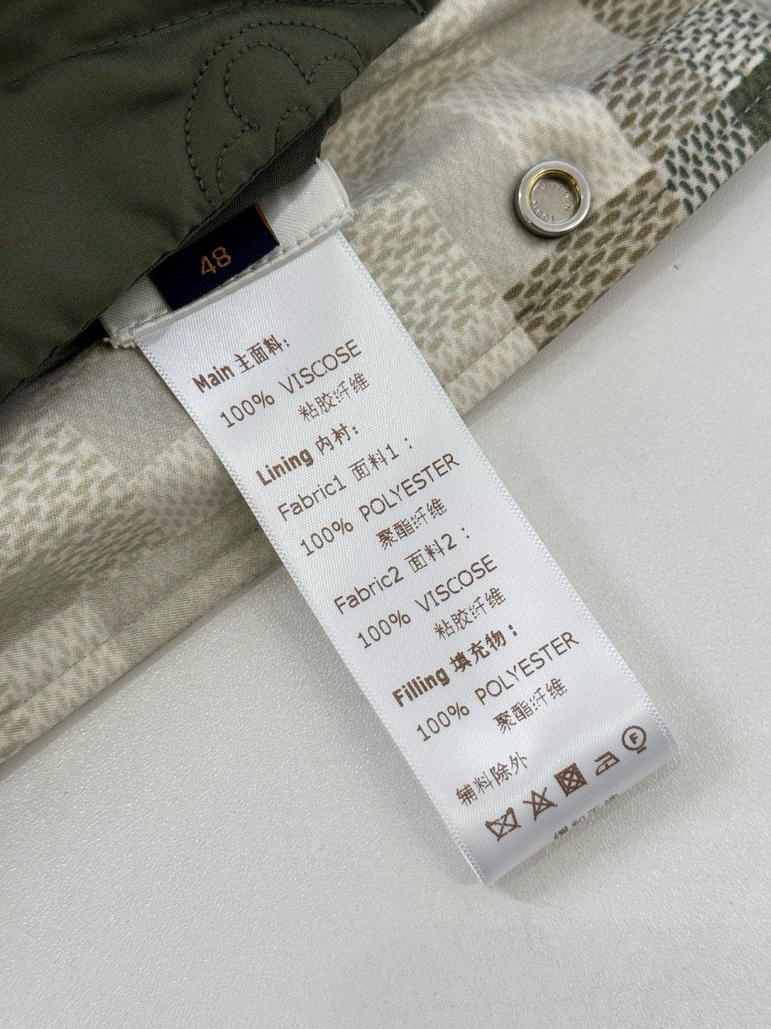 Louis Vuitton ï»?Men's Spring Graphic Coach Jacket Jacquard Drawstring Hem Long Sleeve Single Breasted Coat #71876