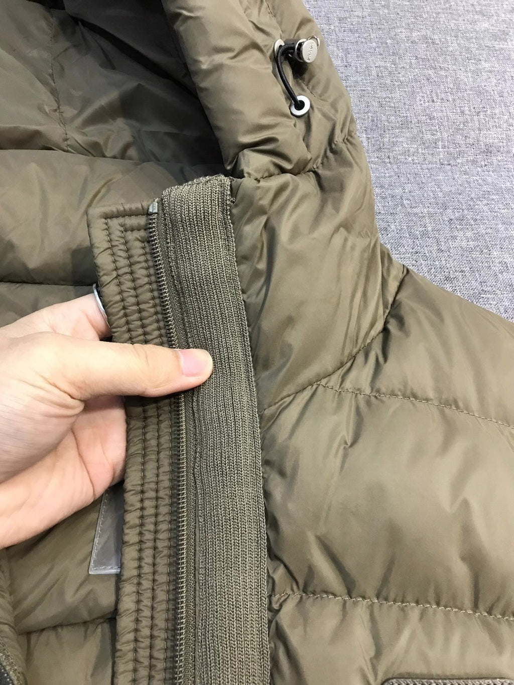 Prada Men's Fall/Winter Fashion Casual Classic Logo Triangular Enamel Emblem Hooded Zipper Patchwork Down Jacket #79548