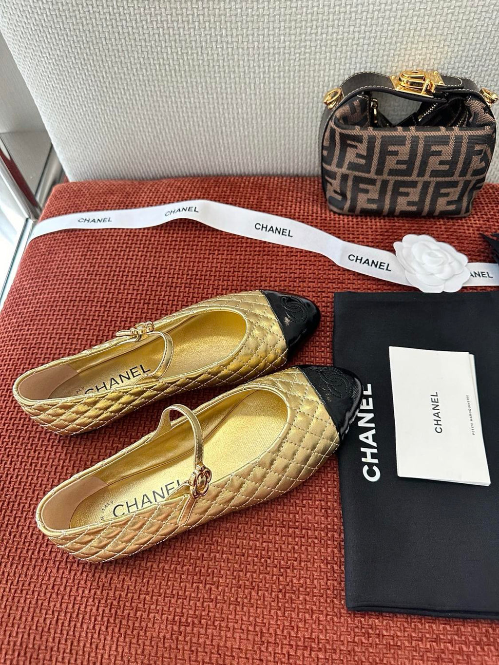 Women's Double C Embroidered Checkered Flat Mary Jane Shoes Four Seasons Round Toe Leather Casual Sandals Shoes #81475