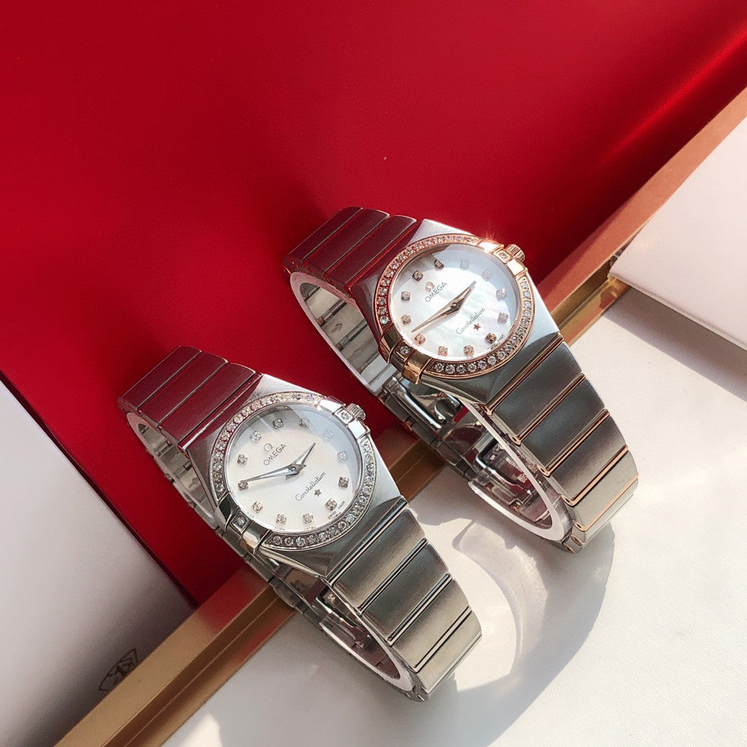 OMEGA Women's Anti-Glare Sapphire Mirror Swiss Quartz Watch #96953