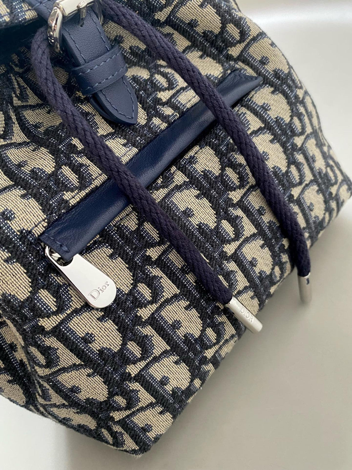 Dior Oblique Backpack Baby Children's School Bag Printed Pattern Flap With Drawstring Small Backpack Bags #84331A