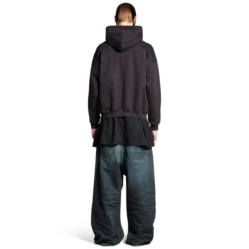 Balenciaga Men's Loop Sports Icon Hoodie Medium Fit in Black #335764