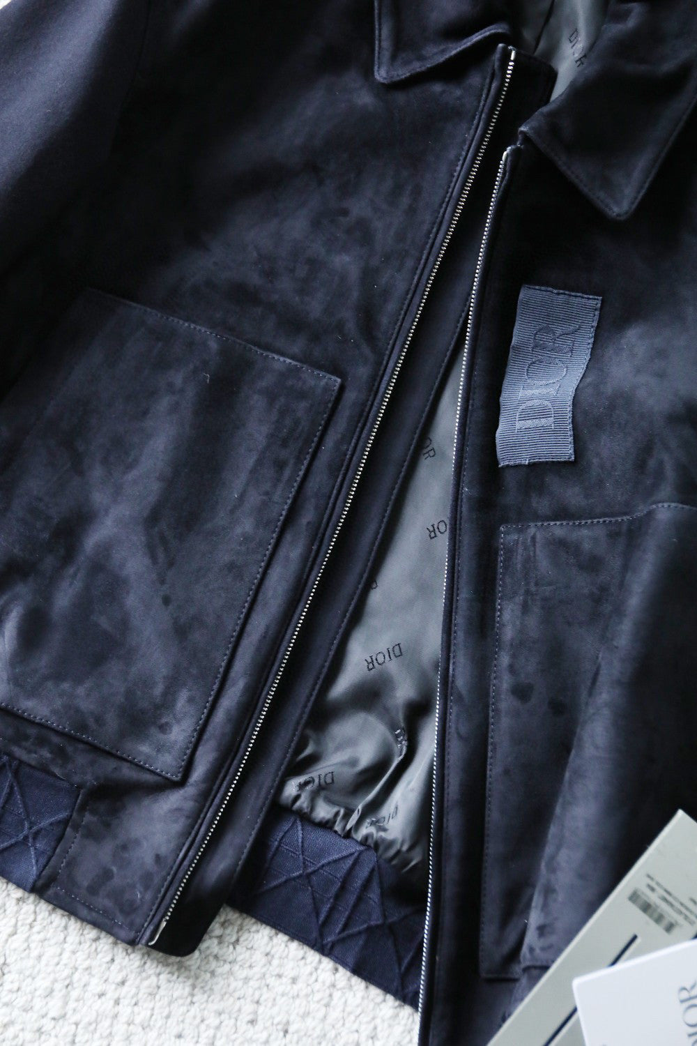 Dior Men's Suede Zip Lapel Jacket #96656