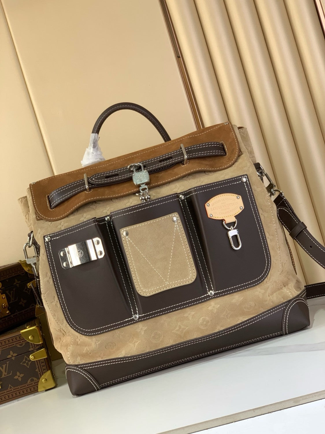 Louis Vuitton Men's FTop-quality workwear series STEAMER 40 handbag/shoulder bag M26019 Bags #193734