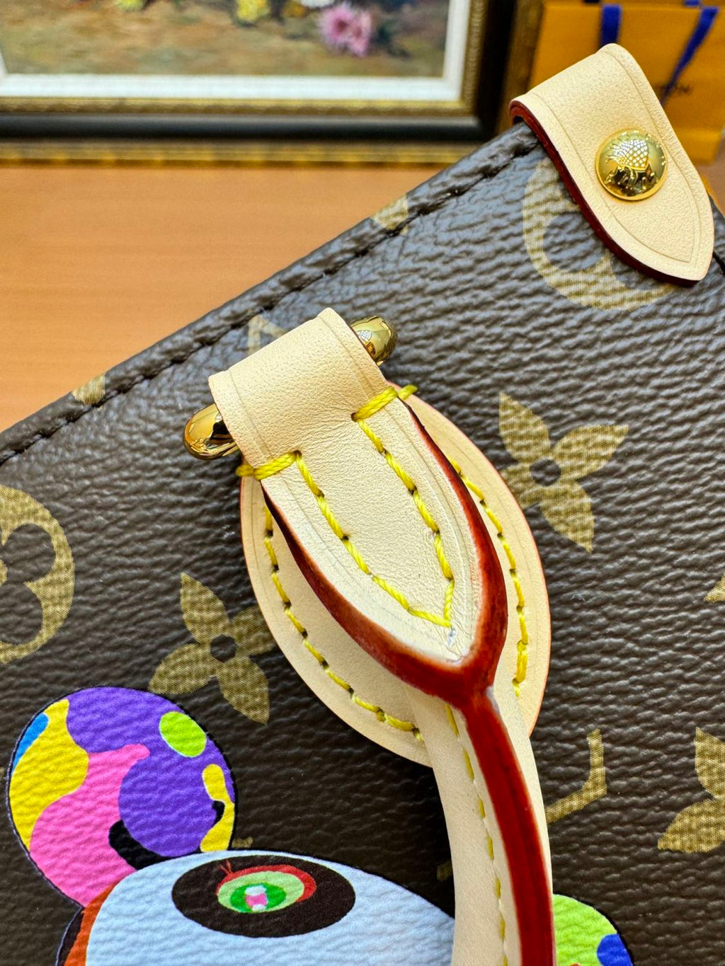 Louis Vuitton Lv X Tm Onthego Bb Women's Brown Old Flower Full Printing Removable Adjustable Shoulder Strap Coated Canvas Splicing Cowhide Tote Bag Shopping Bags Shoulder Crossbody Handbags #75413