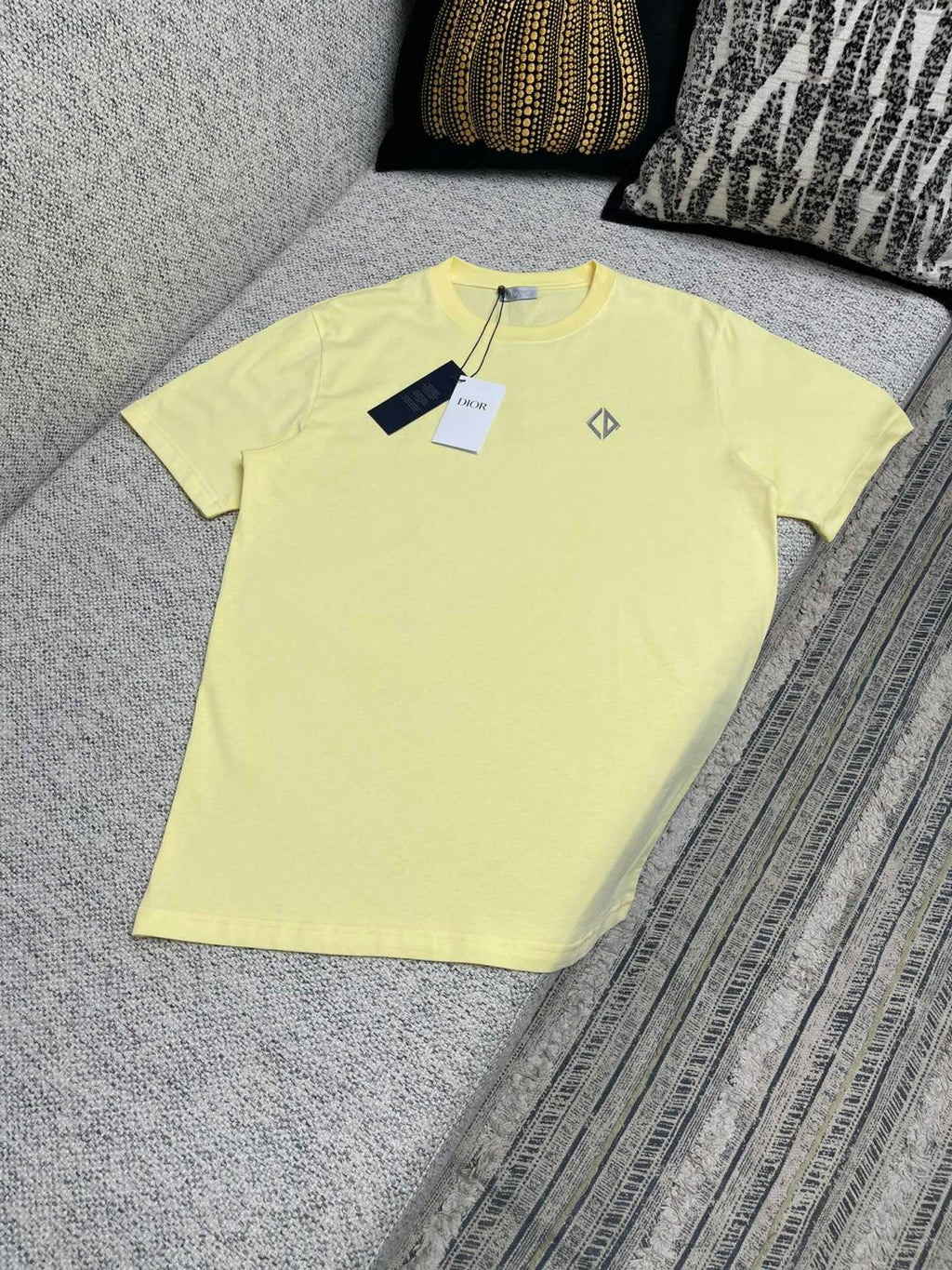 Dior Men's Summer Dior Solid Color Cotton Round Neck Loose Short Sleeve T-Shirt #76267