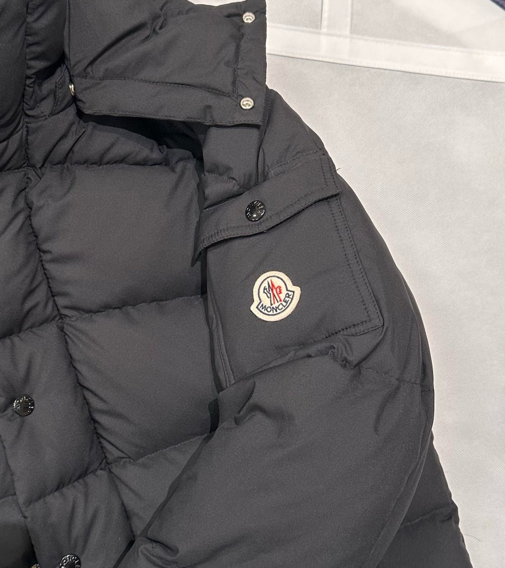 Moncler Men's Winter Solid Color Hooded Zipper Long Sleeve Puffer Down Jacket #73863