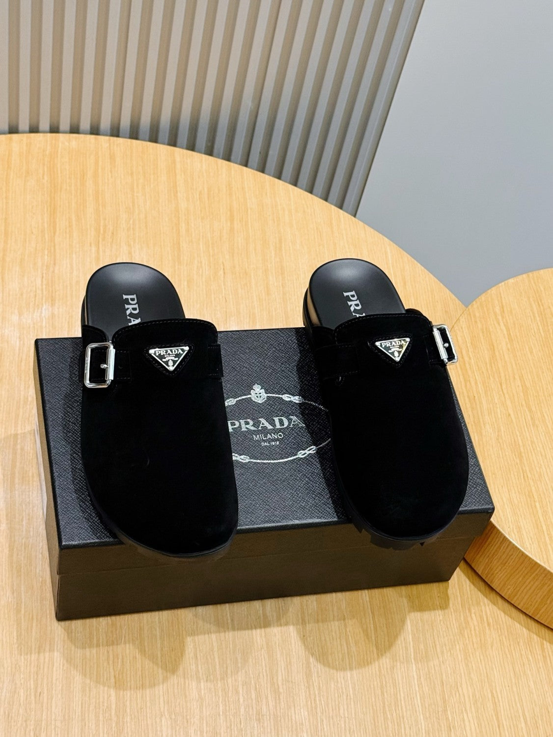 PRADA Suede Mules #384747