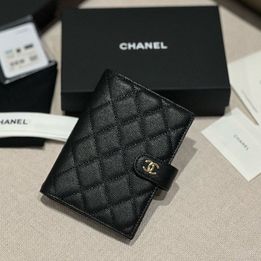 Chanel Caviar Quilted Passport Holder Black #334731