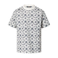 Louis Vuitton Men's Summer Logo Full Print Casual Crew Neck Cotton Short Sleeve T-Shirt #227807