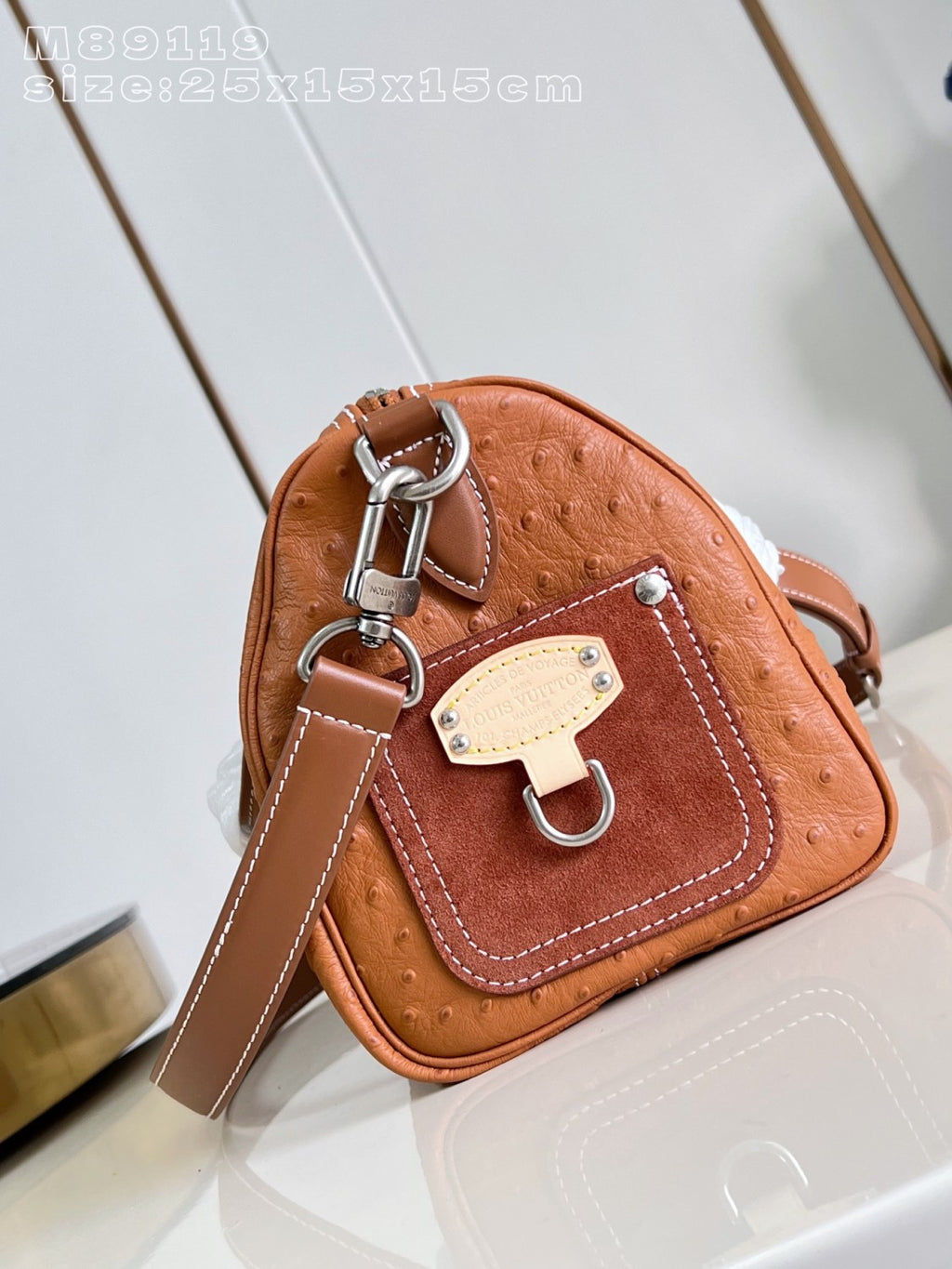 Louis Vuitton Lv Show Men's Speedy 25 Exotic Ostrich N89119 #377227