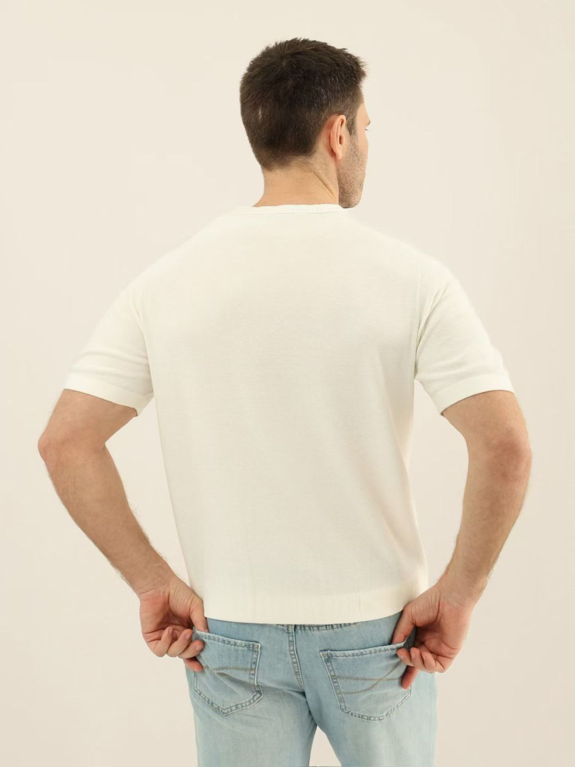 Loro Piana Solid Color Round Neck Pullover Short Sleeve T-shirt #377035