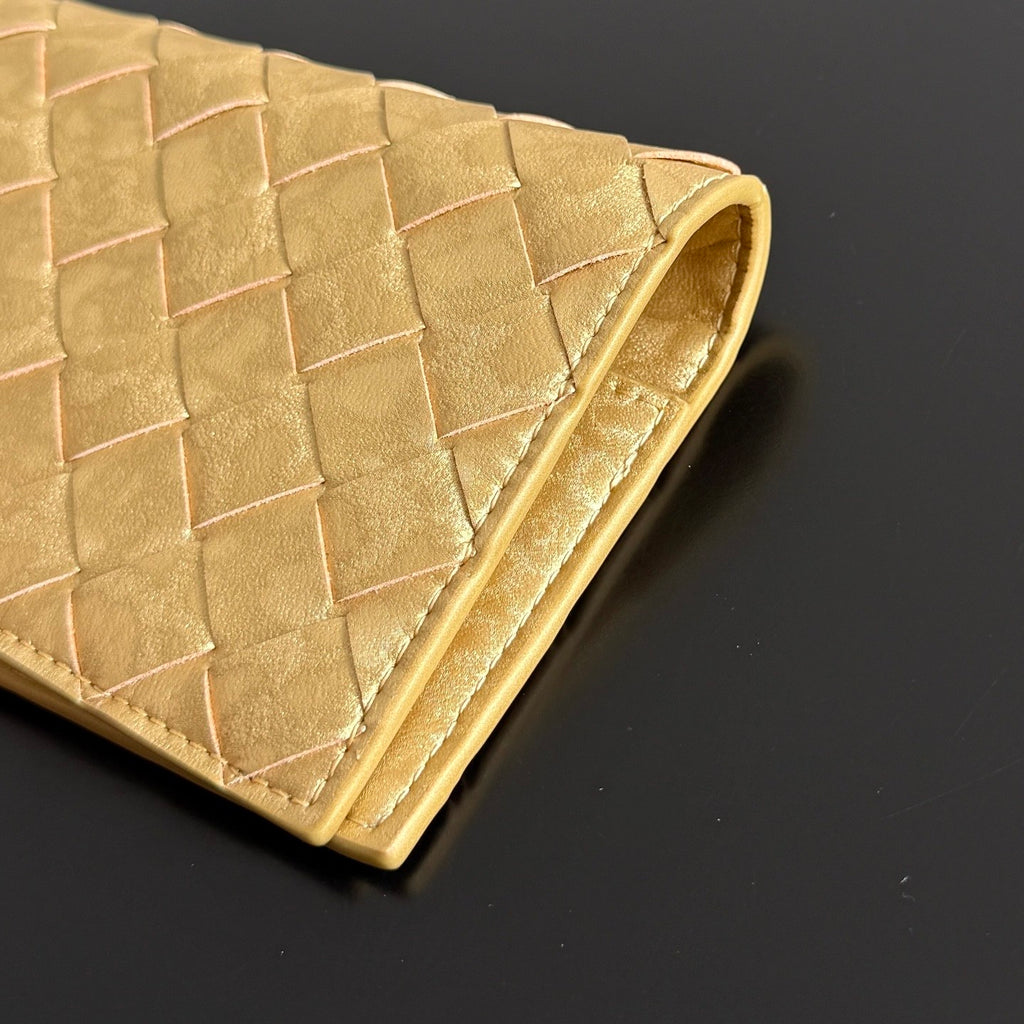 Bottega Veneta 26SS New Woven Folding Style Passport Clip Wallet Bag # 195273