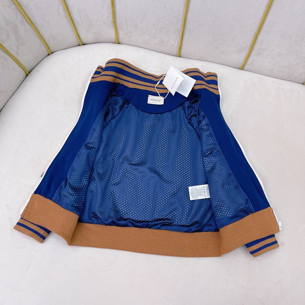 Gucci Kid's Cotton Zip Jacket Jogger Pants Set #39663