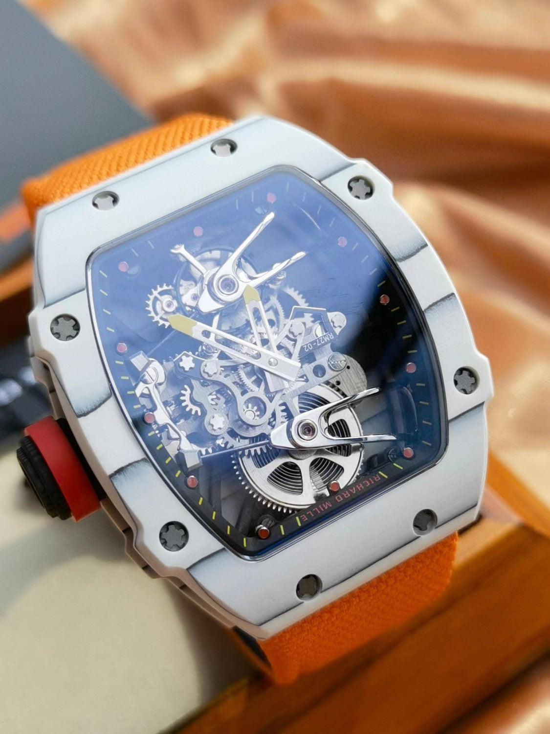 Carbon Fiber Tourbillon Wrist Watch Accessories Jewelry #82468