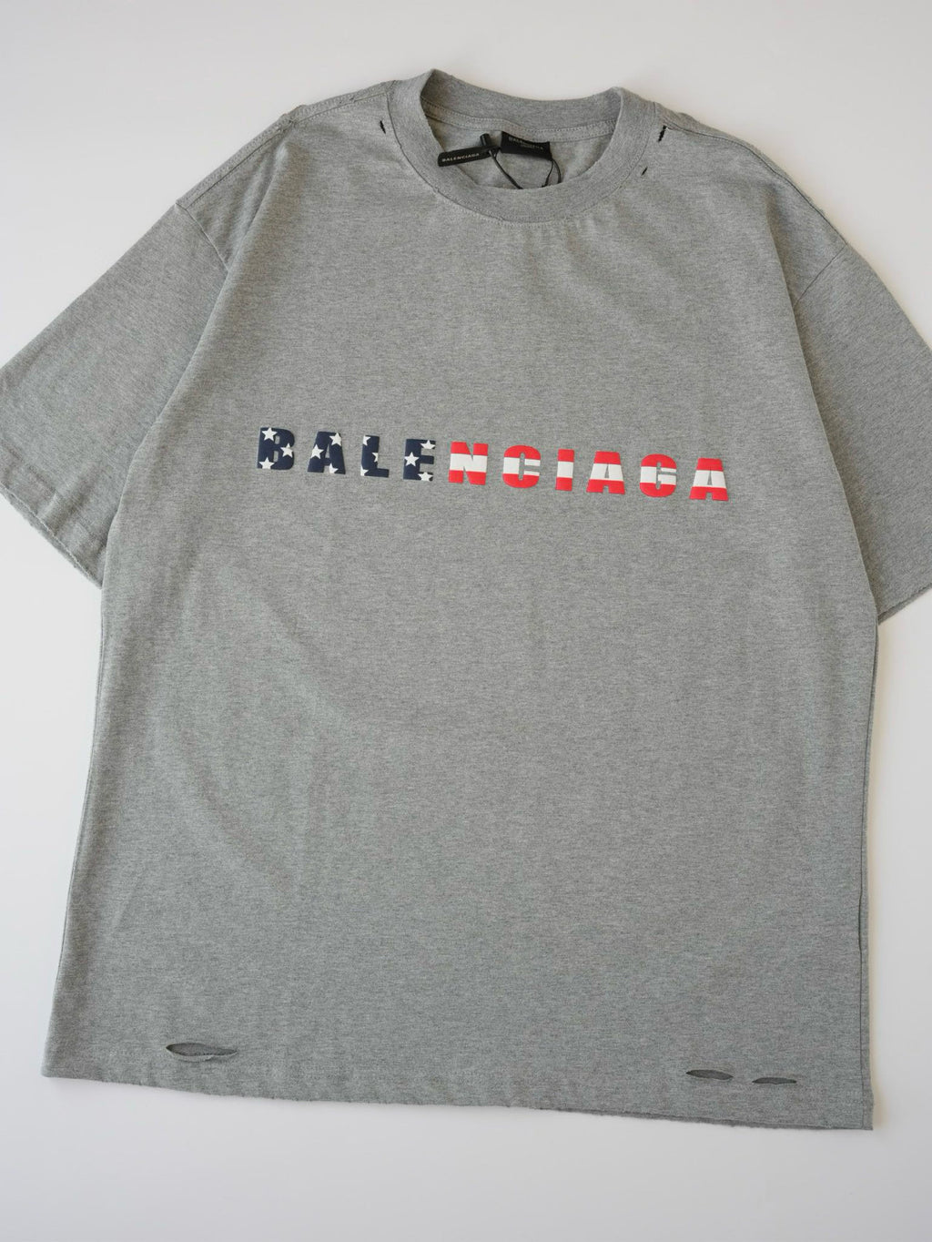 Balenciaga Men's Summer Colourful Letter Print Round Neck Cotton Short Sleeve T-Shirt #76961