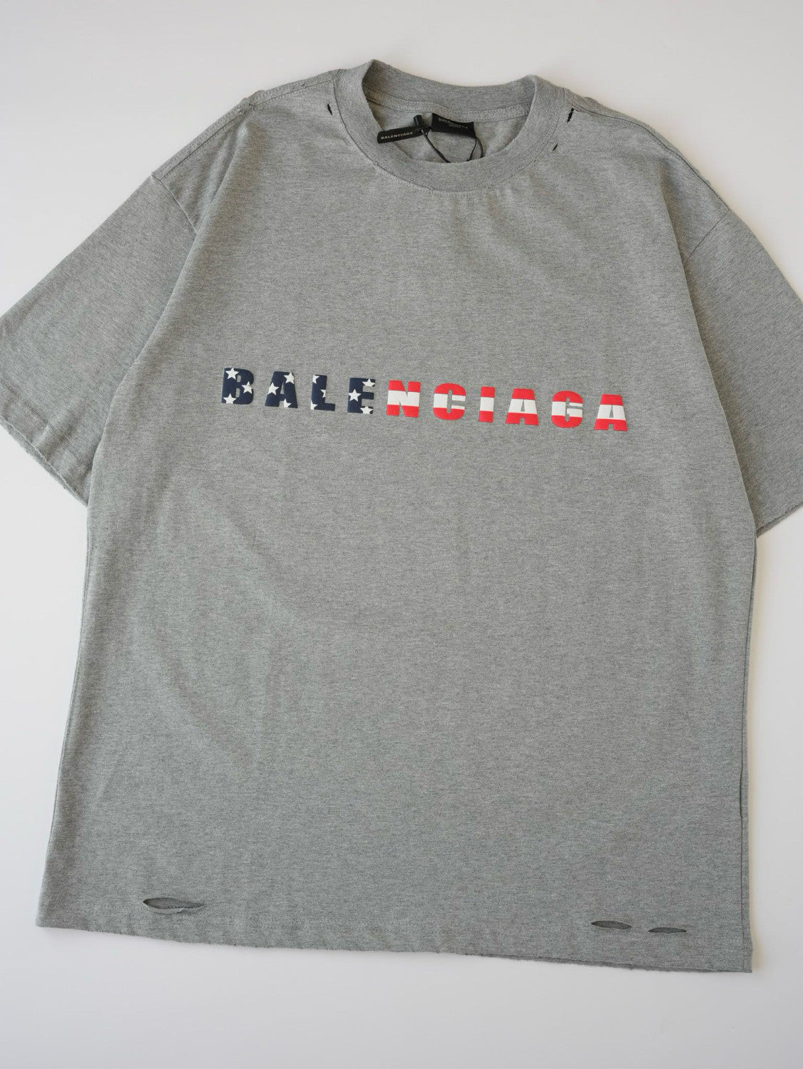 Balenciaga Men's Summer Colourful Letter Print Round Neck Cotton Short Sleeve T-Shirt #76961