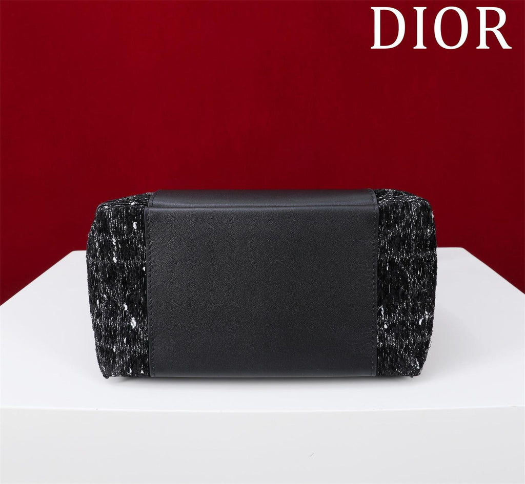 Dior Women's Solid Color Tweed & Leather Tote Shoulder Bag Bags #75973