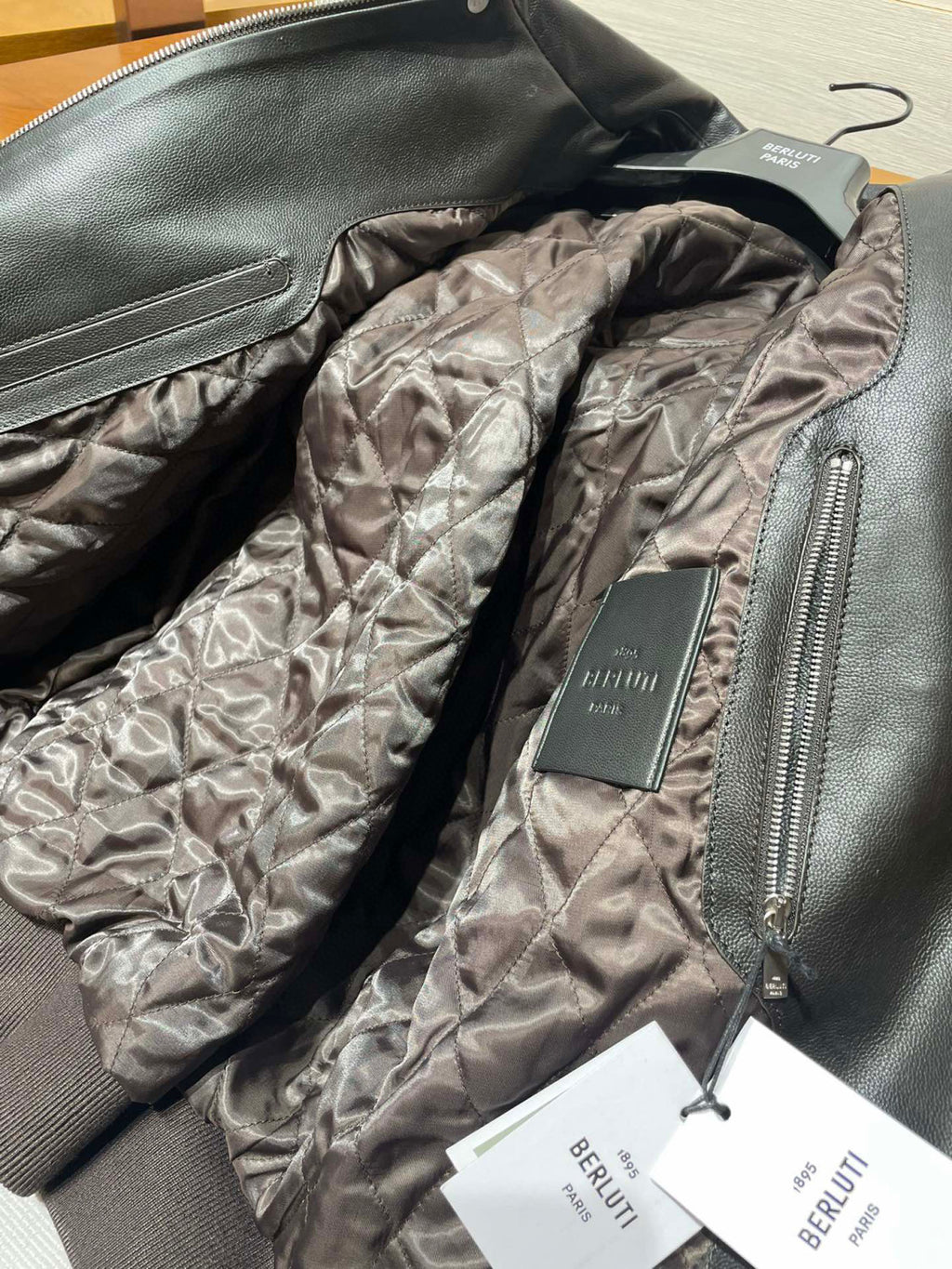 Berluti Multi-Pocket Leather Jacket Ngvp #6915