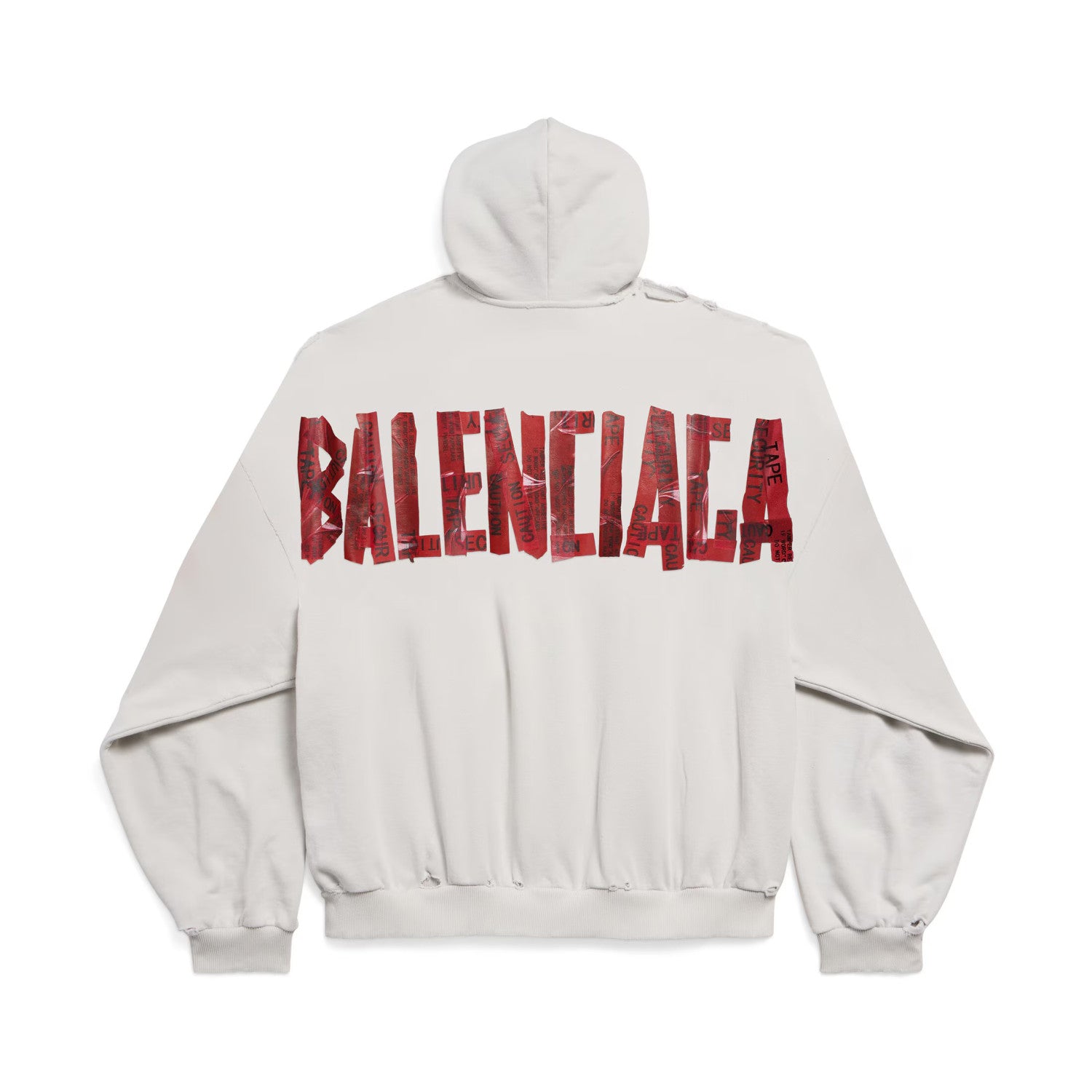 Balenciaga Men's Spring and Autumn Solid Color Alphabet Tape Print Hooded Zipper Long Sleeve Jacket #76579
