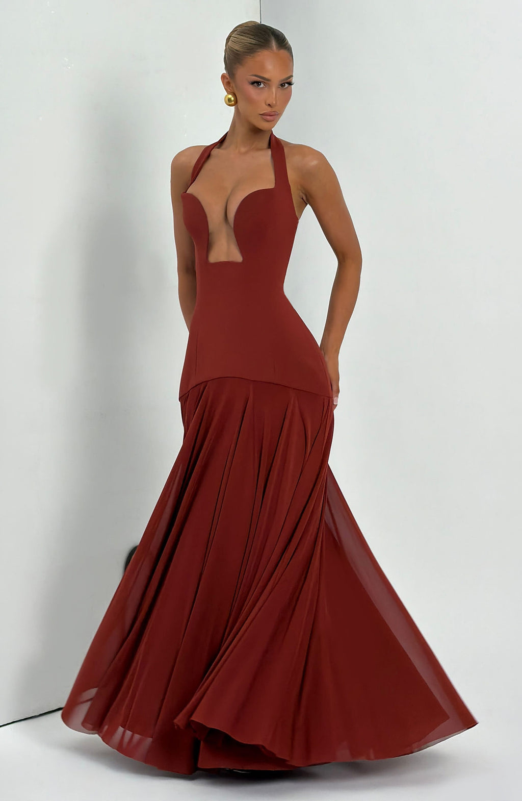 Cyrene Maxi Dress - Deep Rust