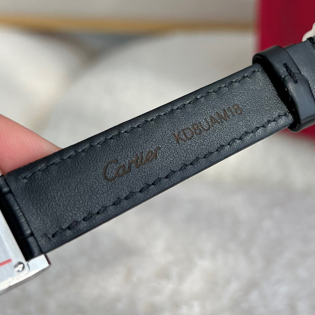 Cartier Women's Half Round Leather Strap Watch #96624