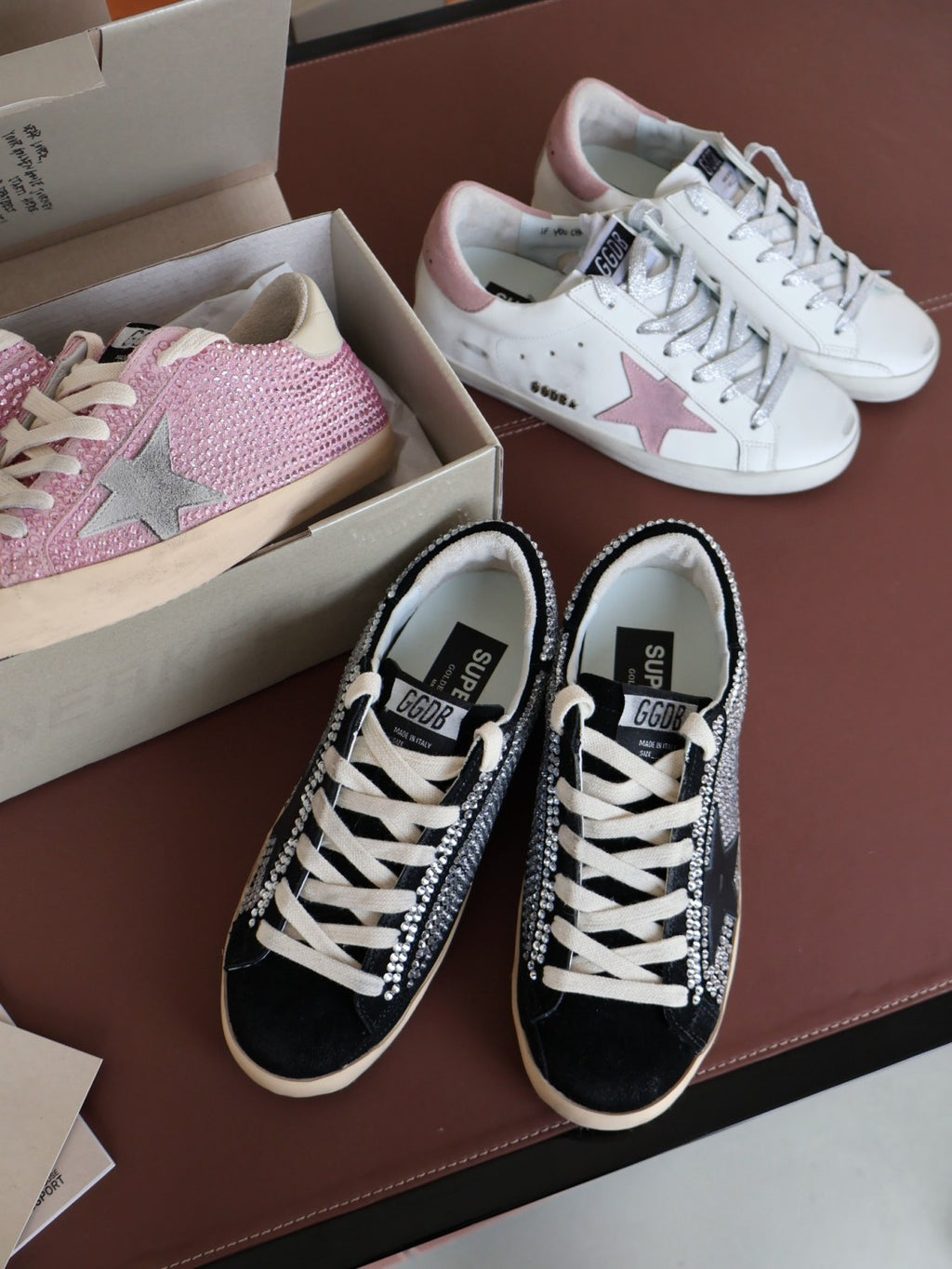 Golden Goose Men's and Women's Spring/Summer Fashion Casual Round Toe Lace Up Leather Low Top Sneakers  #78641
