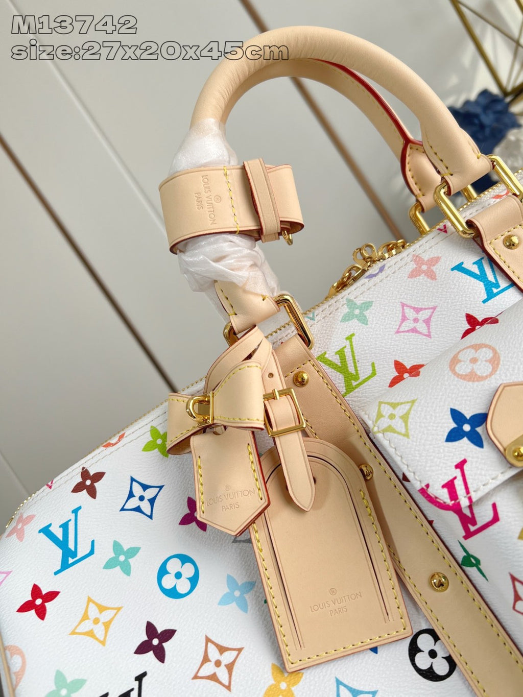 Louis Vuitton Keepall Bandoulière 45 Men's Detachable Adjustable Shoulder Strap Zipper Closure Canvas with Colorful Print Shoulder Handbag Bag Bags #75241