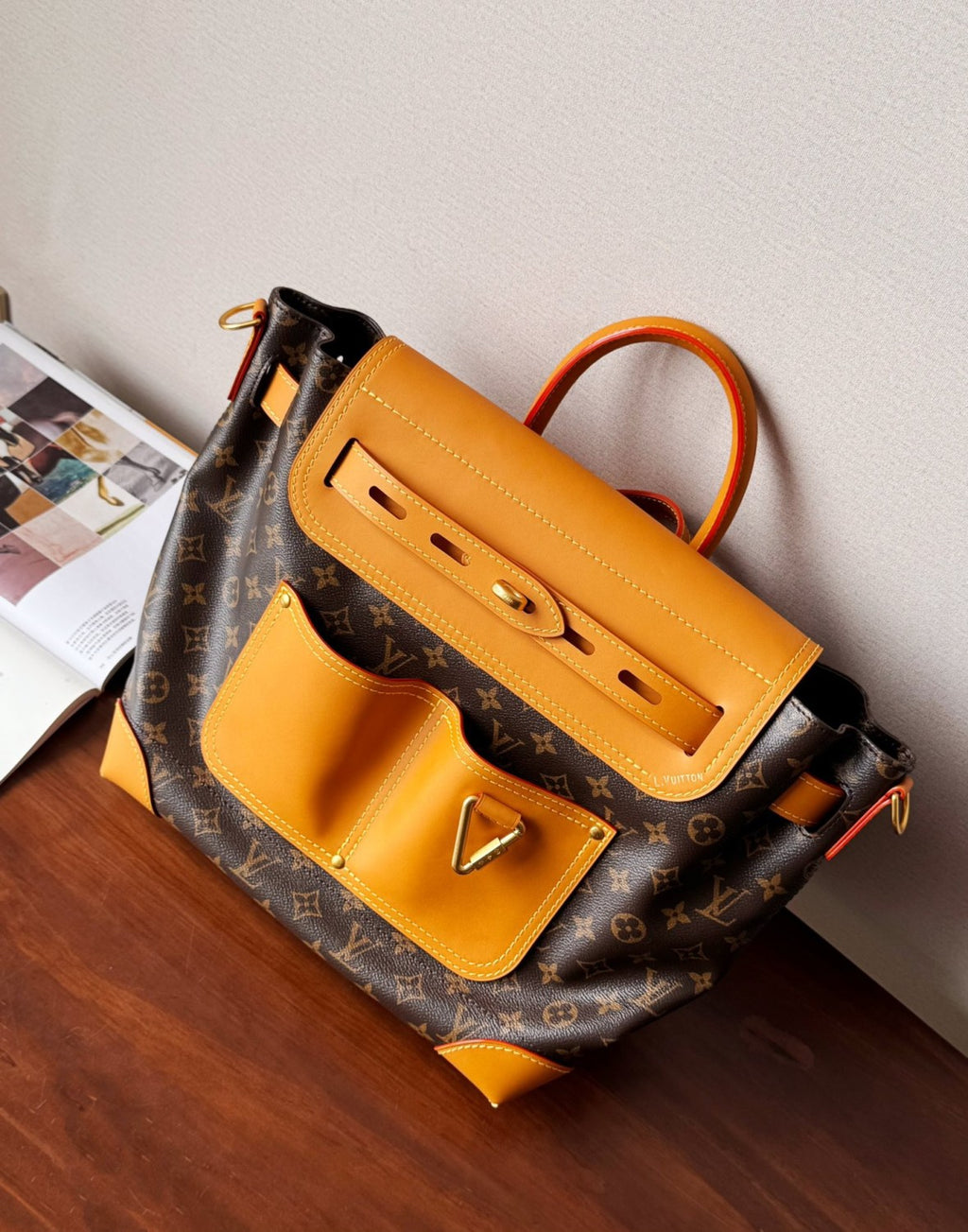 LOUIS VUITTON Steamer 30 Detachable Shoulder Strap Single Room Crossbody Monogram Coated Canvas Handbag Men's Brown #332253